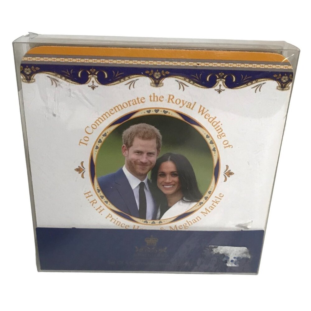 Commemorative Royal Wedding Coasters Pack Of 4 Prince Harry & Meghan Markle